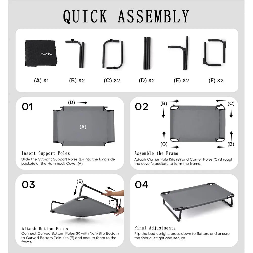 Elevated Cooling Dog Bed Wagging Way
