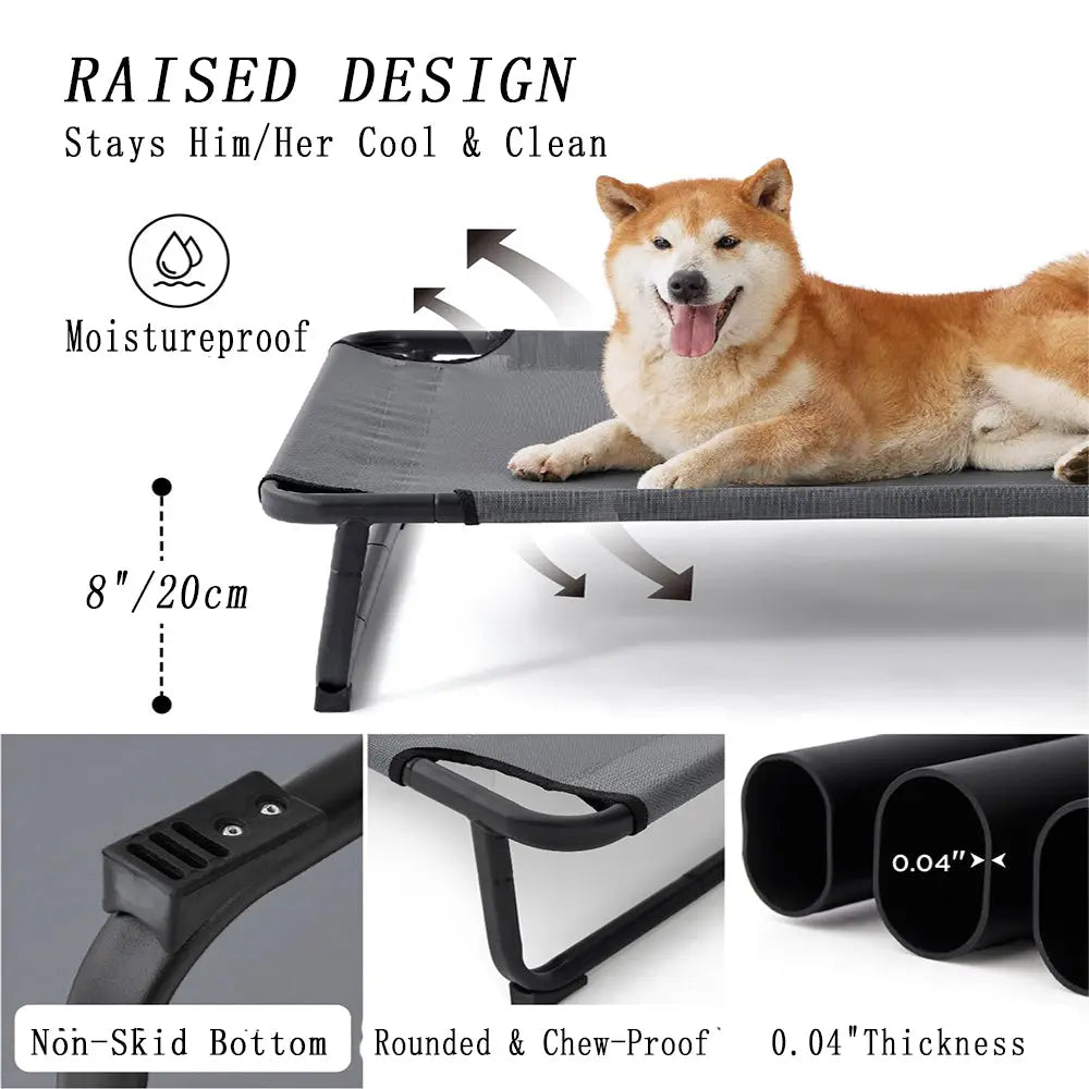Elevated Cooling Dog Bed Wagging Way