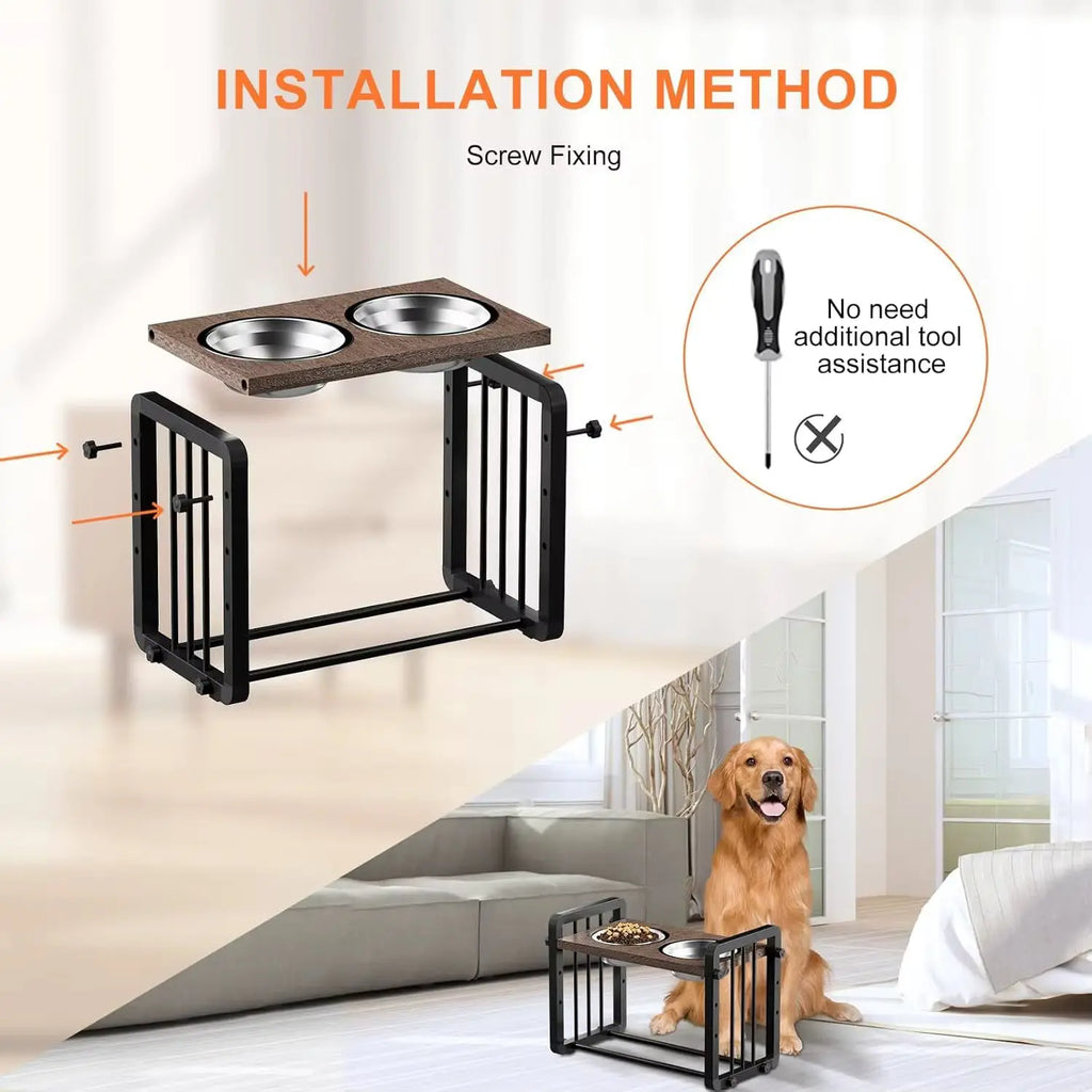 Elevated Dog Bowl Stand Wagging Way