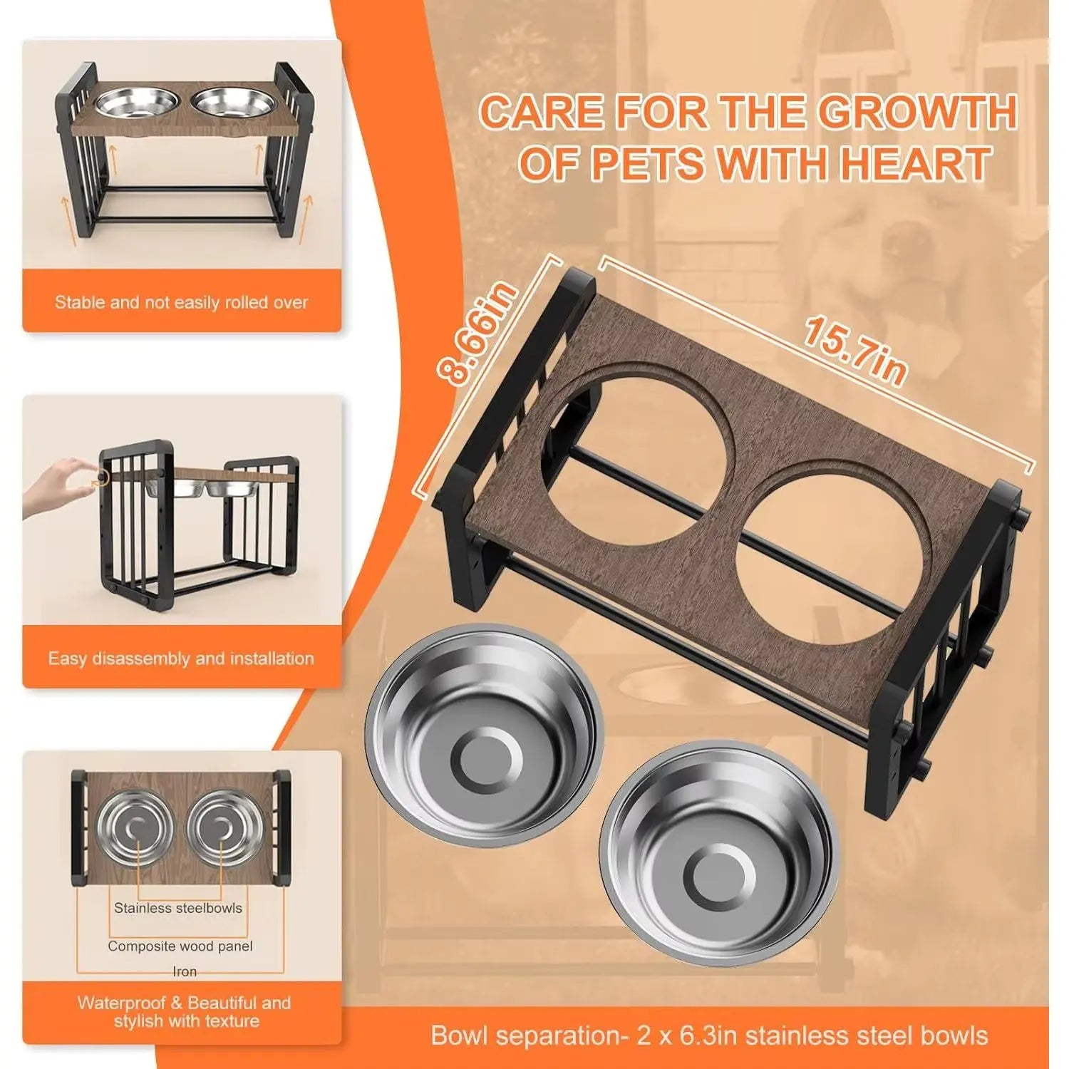 Elevated Dog Bowl Stand Wagging Way