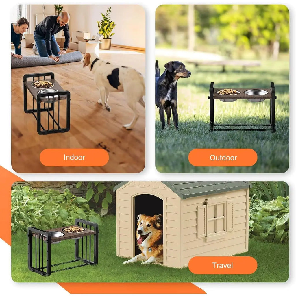 Elevated Dog Bowl Stand Wagging Way
