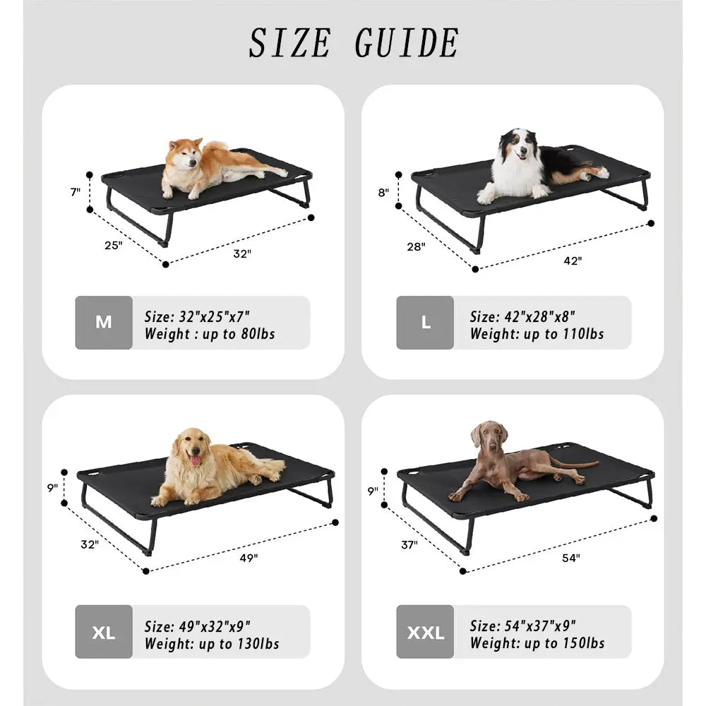 Elevated Cooling Dog Bed Wagging Way