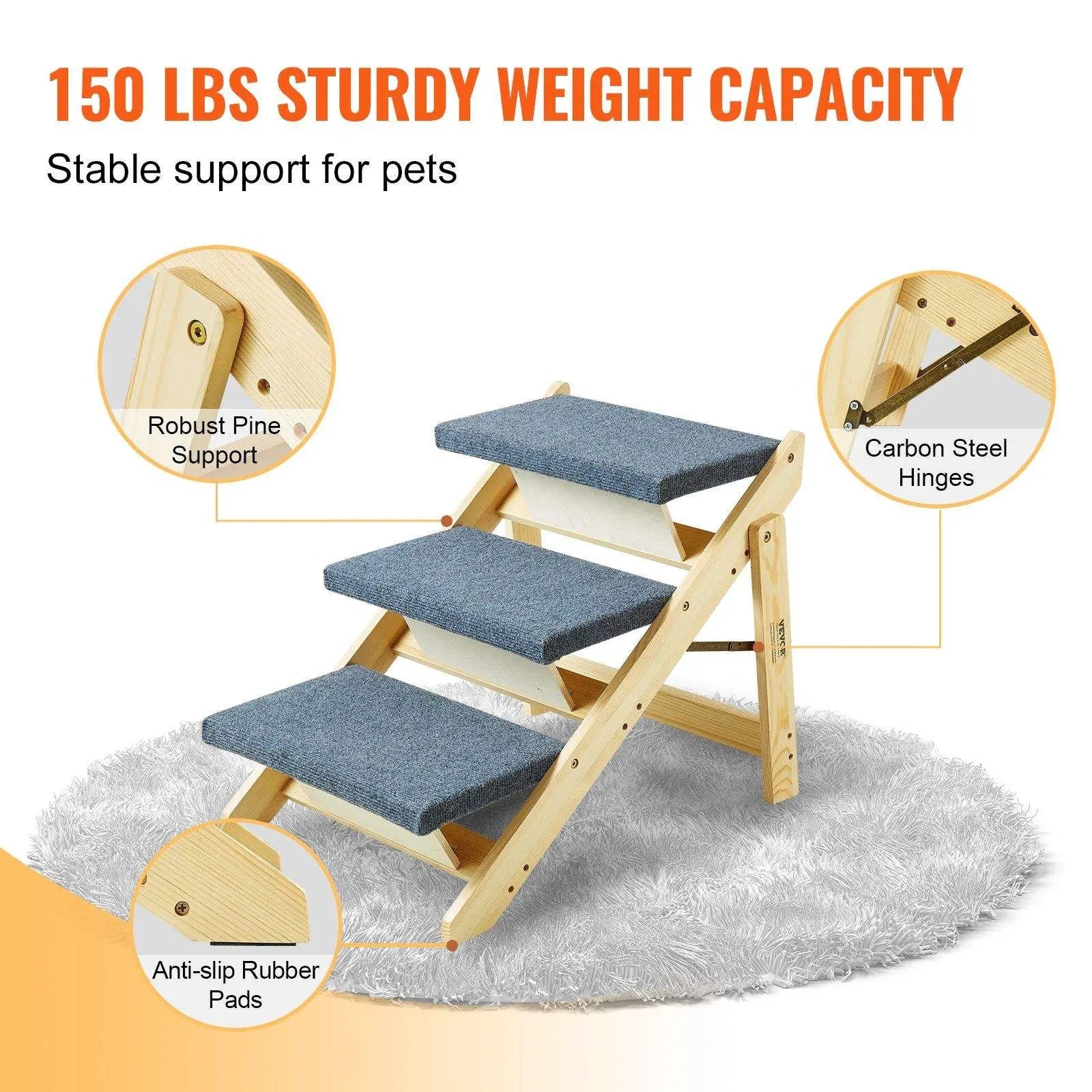 Foldable Dog Stairs - Wagging Way